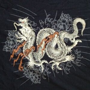 Large black Miami ink Dragon t-shirt